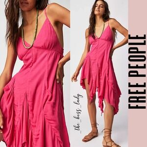 Free People Pink Midi Dress